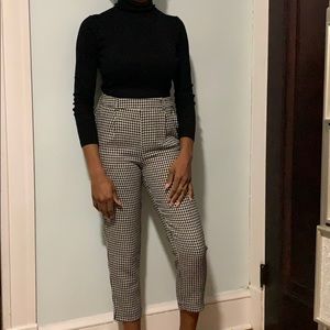 Black and White Print Crop pants